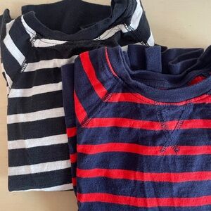Bundle of Primary striped long sleeved tees, size 4/5